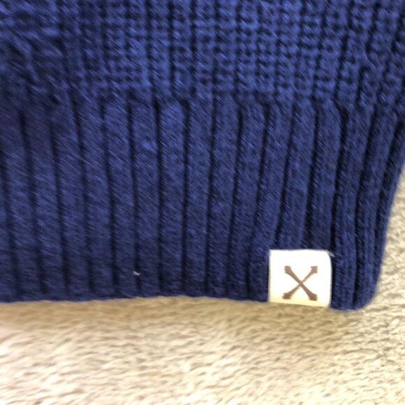 Blake Shelton X Lands End Mens Sweater Large Crewneck Pullover Cozy Knit Blue - Picture 6 of 12